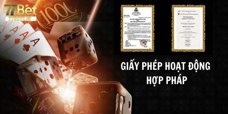 77BET là nhà cái sở hữu giấy phép hoạt động uy tín, minh bạch.